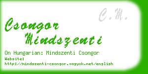 csongor mindszenti business card